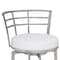 Armen Living Viper 26" Counter Height Swivel White Faux Leather and Brushed Stainless Steel Bar Stool LCVI26BAWH - alternate 4